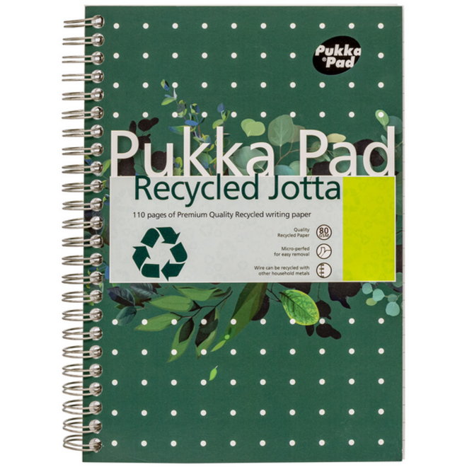 Notitieboek Pukka Jotta A5 lijn 110 pagina's 80gr groen