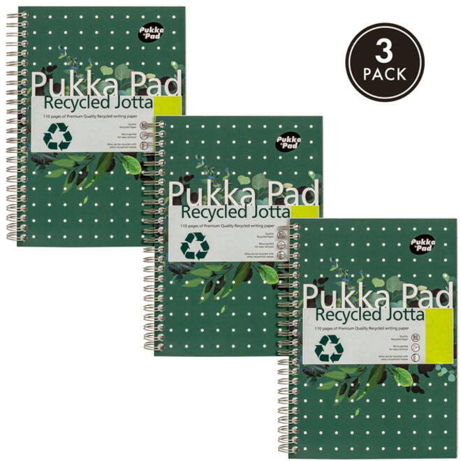 Notitieboek Pukka Jotta A5 lijn 110 pagina's 80gr groen