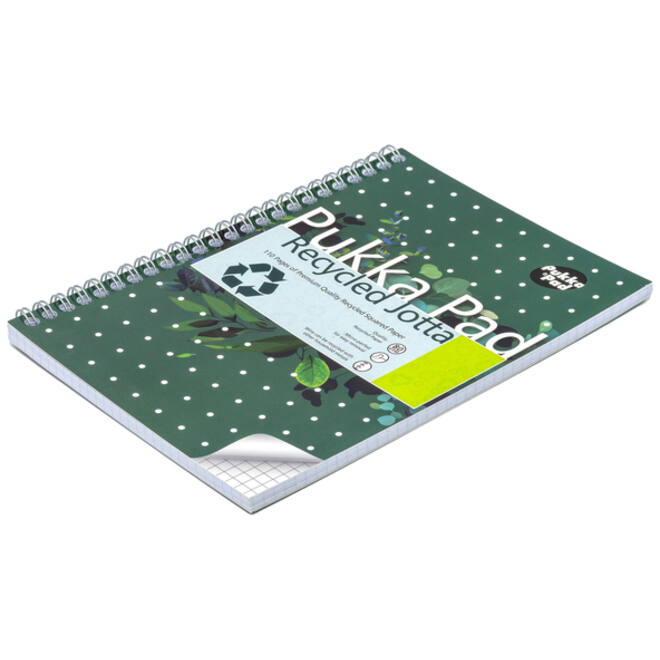 Notitieboek Pukka Jotta A5 ruit 5x5mm 110 pagina's 80gr groen