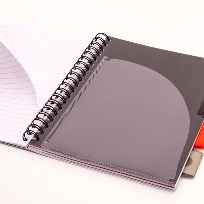 Projectboek Pukka Metallic B5 lijn 4-tabs 200 pagina's 80gr groen