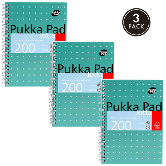 Notitieboek Pukka Jotta A5 lijn 200 pagina's 80gr groen
