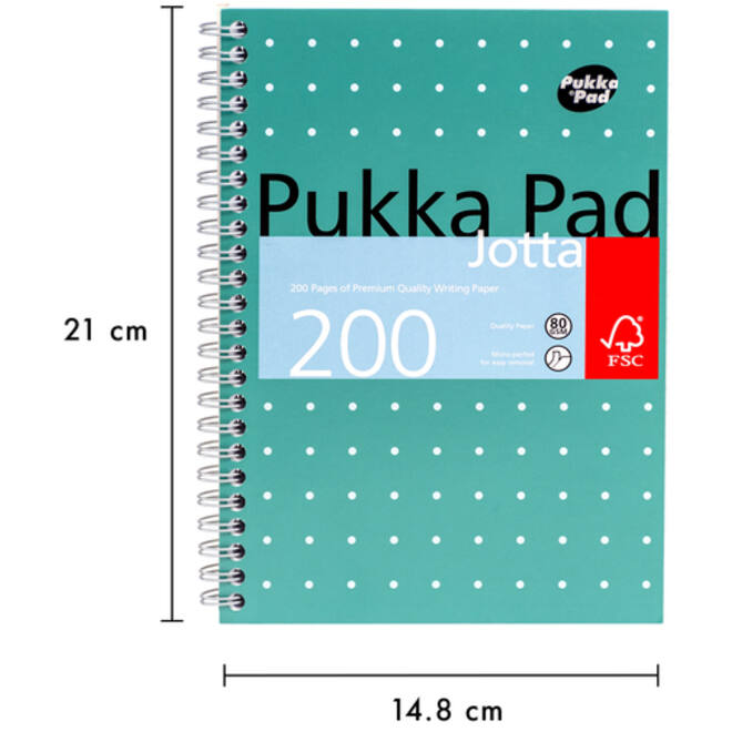 Notitieboek Pukka Jotta A5 lijn 200 pagina's 80gr groen