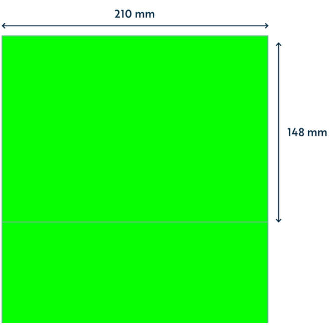 Etiket Rillprint 210x148mm fluorgroen 200 etiketten