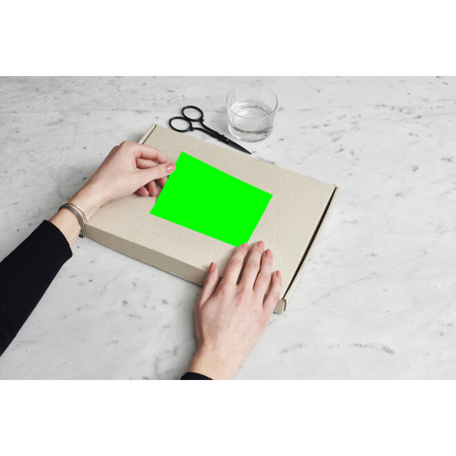 Etiket Rillprint 210x148mm fluorgroen 200 etiketten