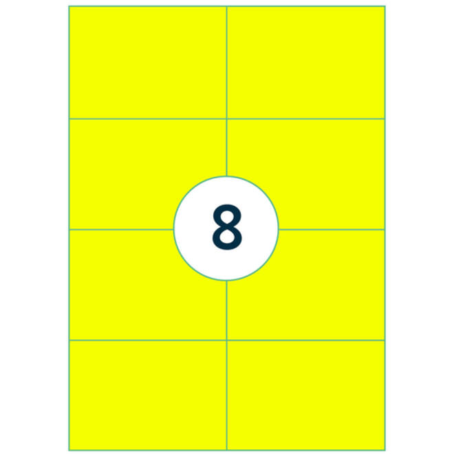 Etiket Rillprint 105x74mm fluorgeel 800 etiketten