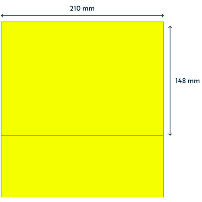 Etiket Rillprint 210x148mm fluorgeel 200 etiketten