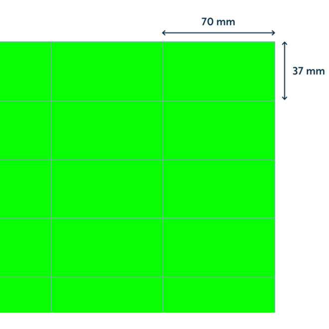 Etiket Rillprint 70x37mm fluorgroen 2400 etiketten