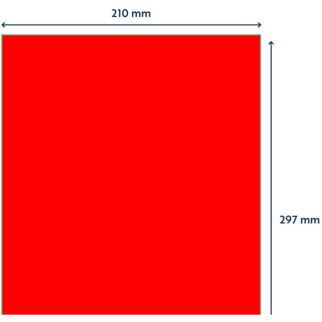 Etiket Rillprint 210x297mm fluorrood 100 etiketten
