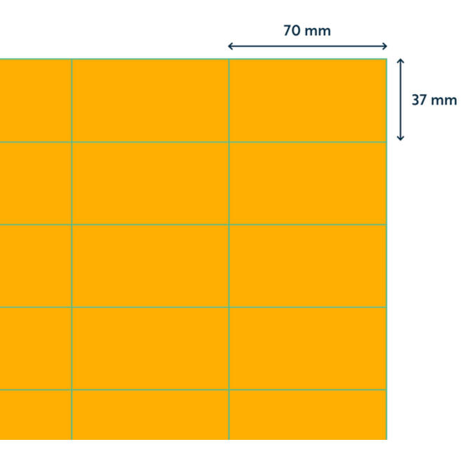 Etiket Rillprint 70x37mm fluororanje 2400 etiketten