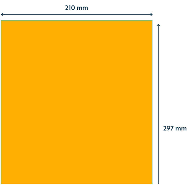 Etiket Rillprint 210x297mm fluororanje 100 etiketten