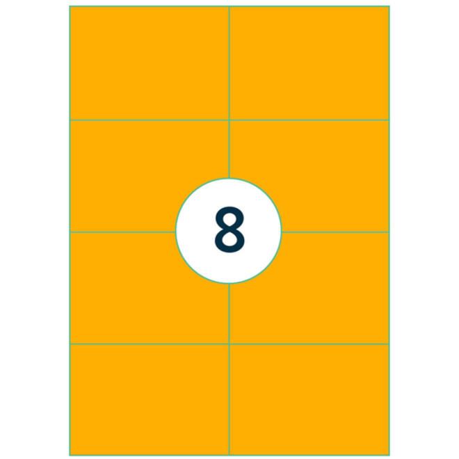 Etiket Rillprint 105x74mm fluororanje 800 etiketten