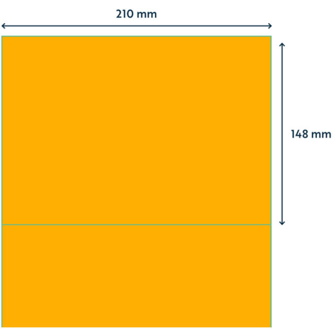 Etiket Rillprint 210x148mm fluororanje 200 etiketten