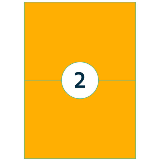 Etiket Rillprint 210x148mm fluororanje 200 etiketten