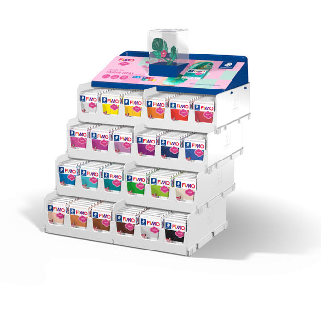 Boetseerklei Fimo soft 57gram display à 288 stuks assorti
