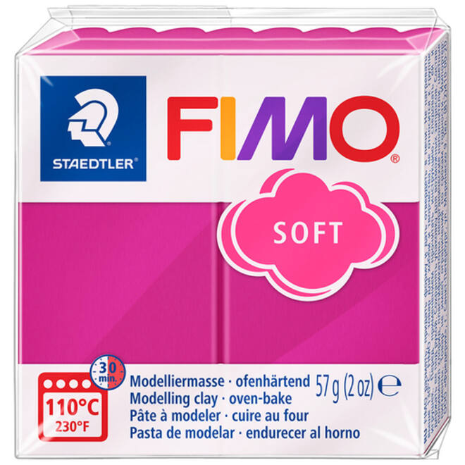 Boetseerklei Fimo soft 57 gram framboos
