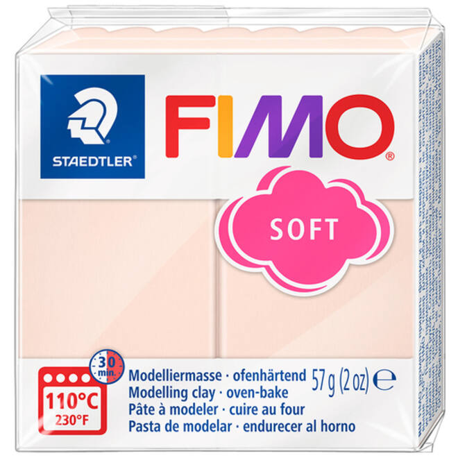 Boetseerklei Fimo soft 57 gram perzik