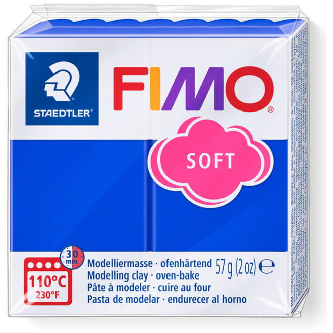 Boetseerklei Fimo soft 57 gram brilliantblauw