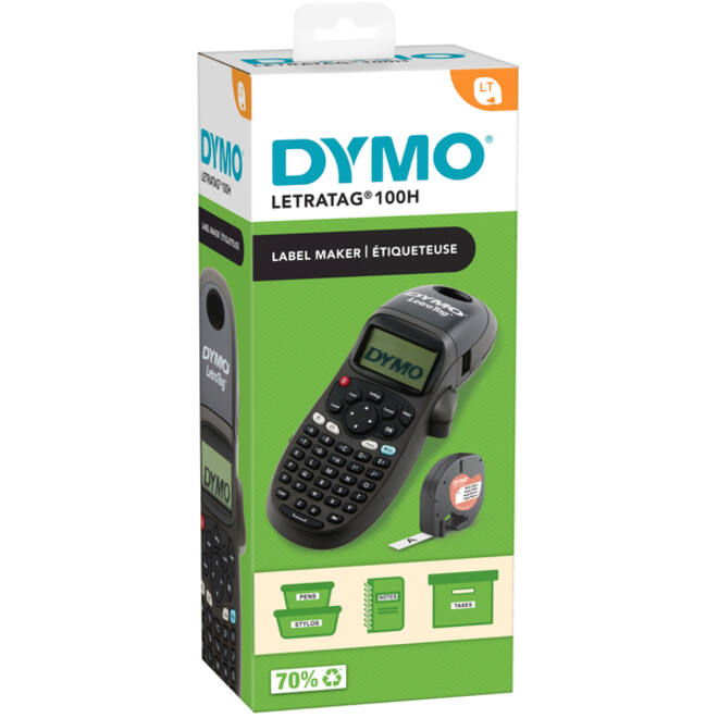 Labelprinter Dymo LetraTag 100H draagbaar abc 12mm zwart