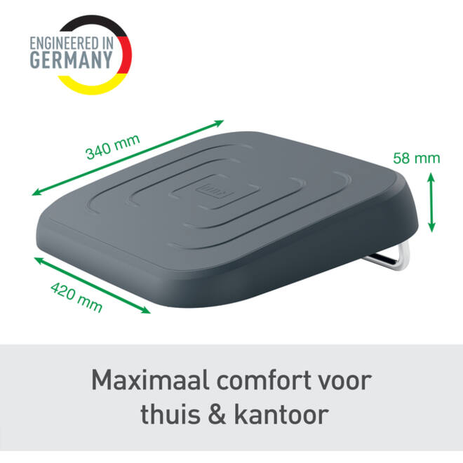 Voetensteun Leitz Ergo verstelbaar gerecycled grijs
