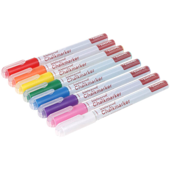 Krijtstift Europel watervast 1-3mm assorti etui 8 stuks