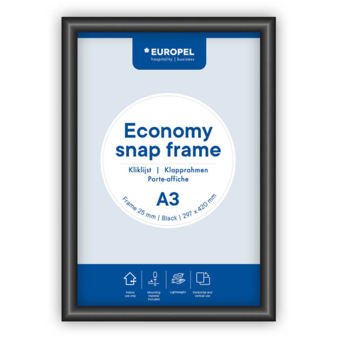 Kliklijst Europel Economy A3 zwart