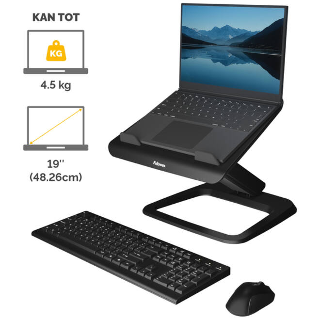 Laptopstandaard Fellowes Hana LT zwart