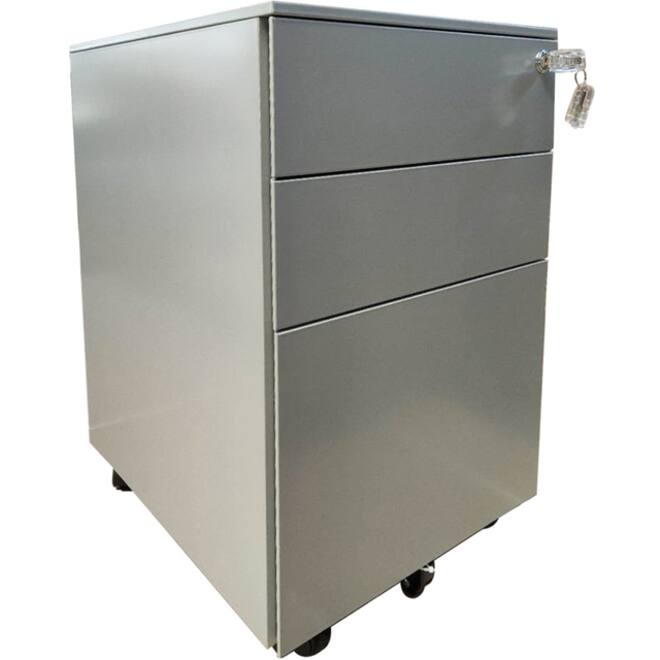 Ladeblok Euroseats 3 lade (2+1) 50x39x60cm op wieltjes grijs