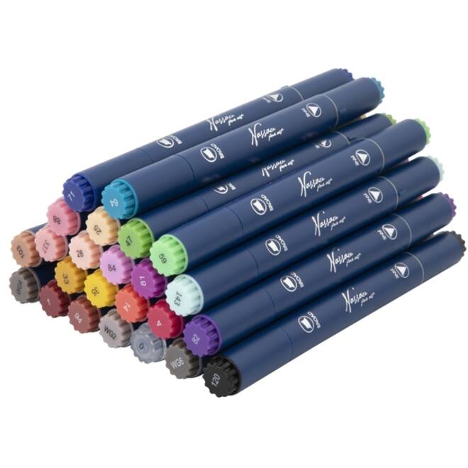 Alcoholmarkers Nassau Arts duopunt set à 24 kleuren
