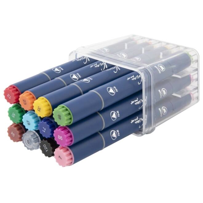 Alcoholmarkers Nassau Arts duopunt set à 12 kleuren