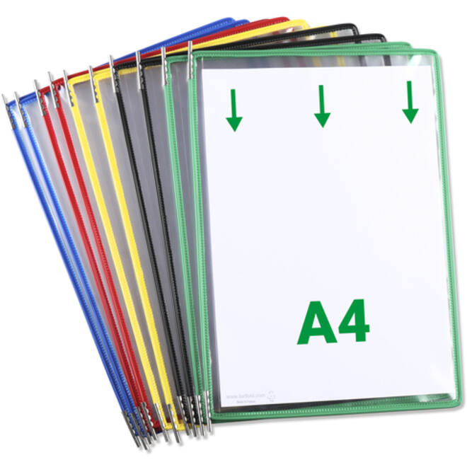 Zichtpaneel Tarifold A4 verticaal assorti 10 stuks