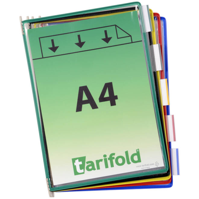 Zichtpaneel Tarifold A4 verticaal assorti 10 stuks