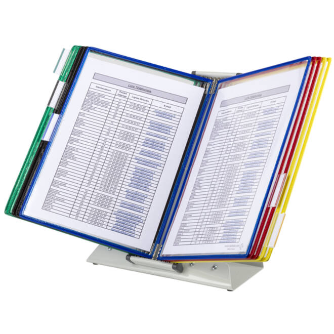 Zichtpanelensysteem bureau Tarifold metaal A4 met 10-tassen assorti