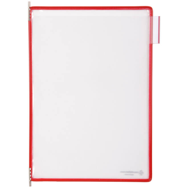 Zichtpaneel Tarifold A4 verticaal rood 10 stuks