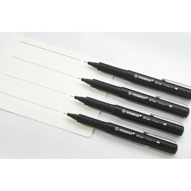 Fineliner STABILO dr!ver fijn zwart