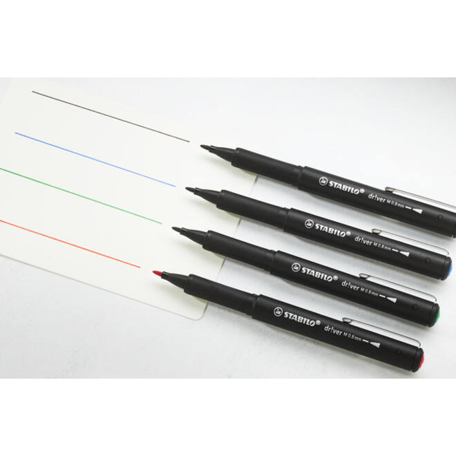 Fineliner STABILO dr!ver medium zwart