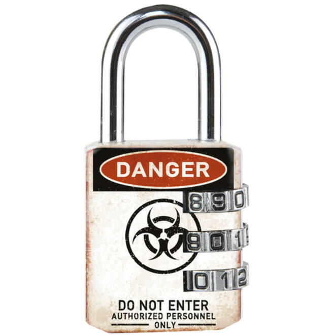 Hangslot Masterlock 3-cijfer combinatie 30mm danger motief