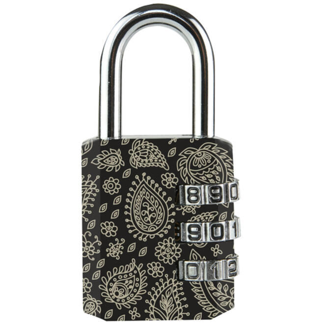 Hangslot Masterlock 3-cijfer combinatie 30mm 4 patronen ass