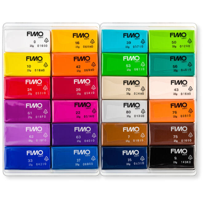 Boetseerklei Fimo soft set colour pack 24 kleuren