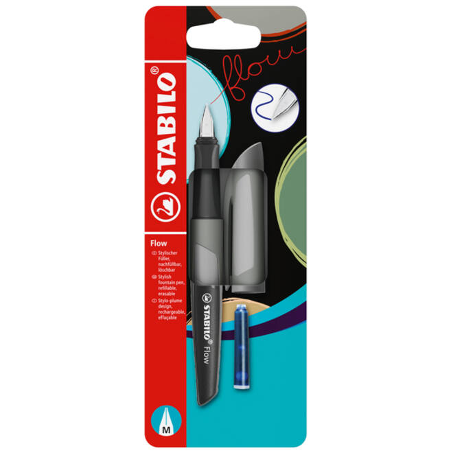 Vulpen STABILO Flow medium grijs blister à 1 stuk