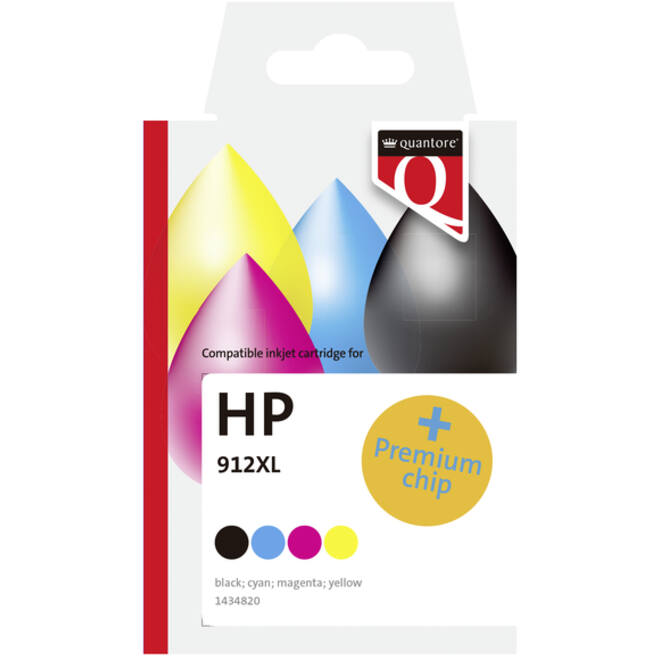 Inktcartridge Quantore alternatief tbv Hp 912XL 3YP34AE hc zw+3 kl