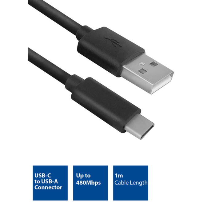Kabel ACT USB 2.0 USB-A naar USB-C 1 meter