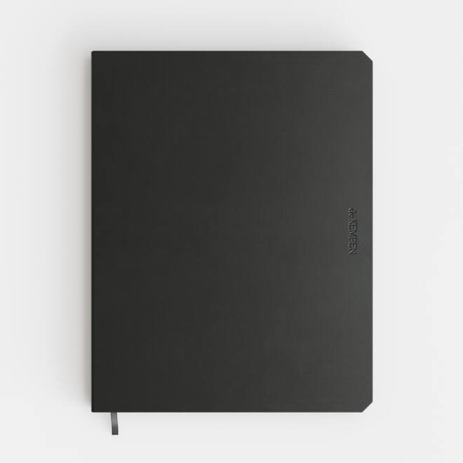 Notitieboek de KEMPEN Ashblack 171x220mm lijn 192 pagina's 90gr zwart