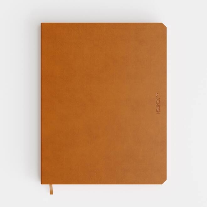 Notitieboek de KEMPEN Atlas 171x220mm blanco 192 pagina's 90gr bruin