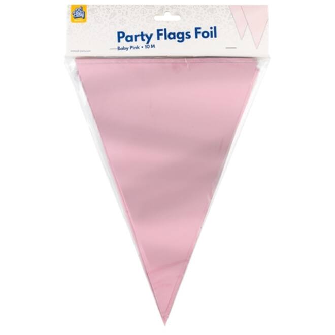 Party Flag Foil Baby Pink