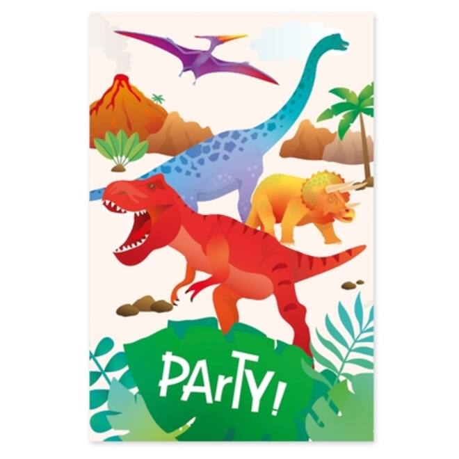 Uitnodigingskaarten Dino
