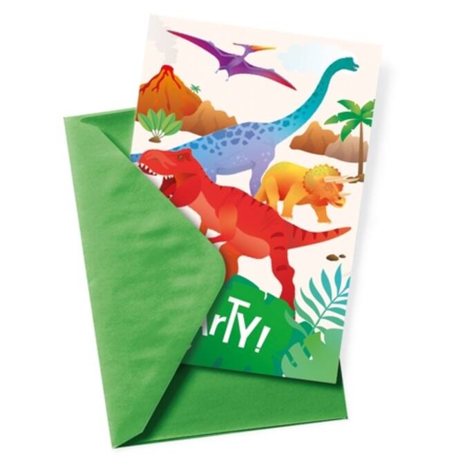 Uitnodigingskaarten Dino
