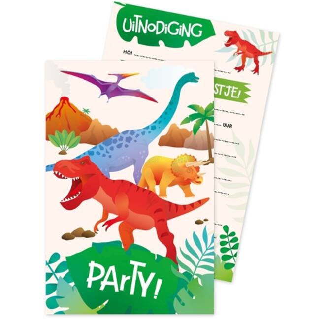 Uitnodigingskaarten Dino