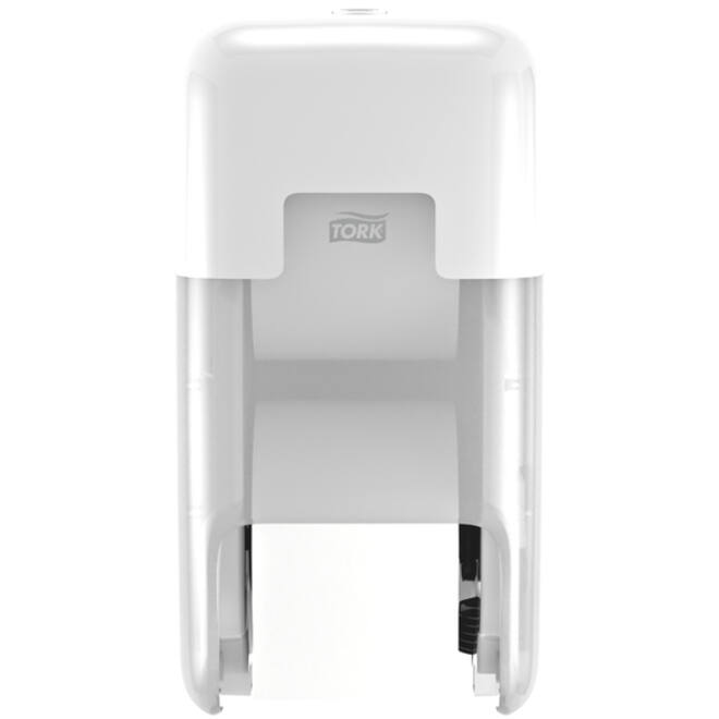 Toiletpapierdispenser Tork T7 Elevation OptiServe Coreless medium verticaal duo wit 558040