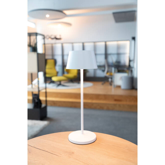 Tafellamp MAUL Nina LED oplaadbaar dimbaar wit