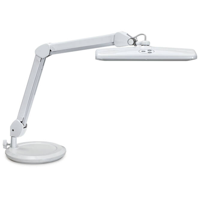 Werkpleklamp MAUL Intro LED dimbaar op voet wit